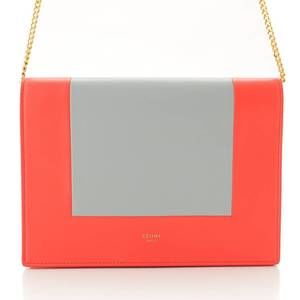 Celine Evening Bag Frame Clutch x Red Blue Shoulder Chain